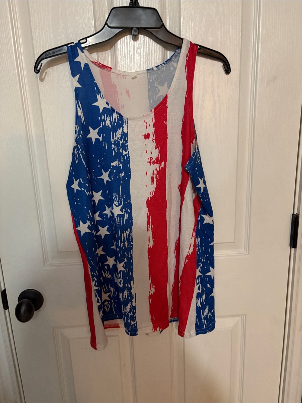 SHEIN Patriotic Stars & Stripes Tank Top - Red, White, Blue